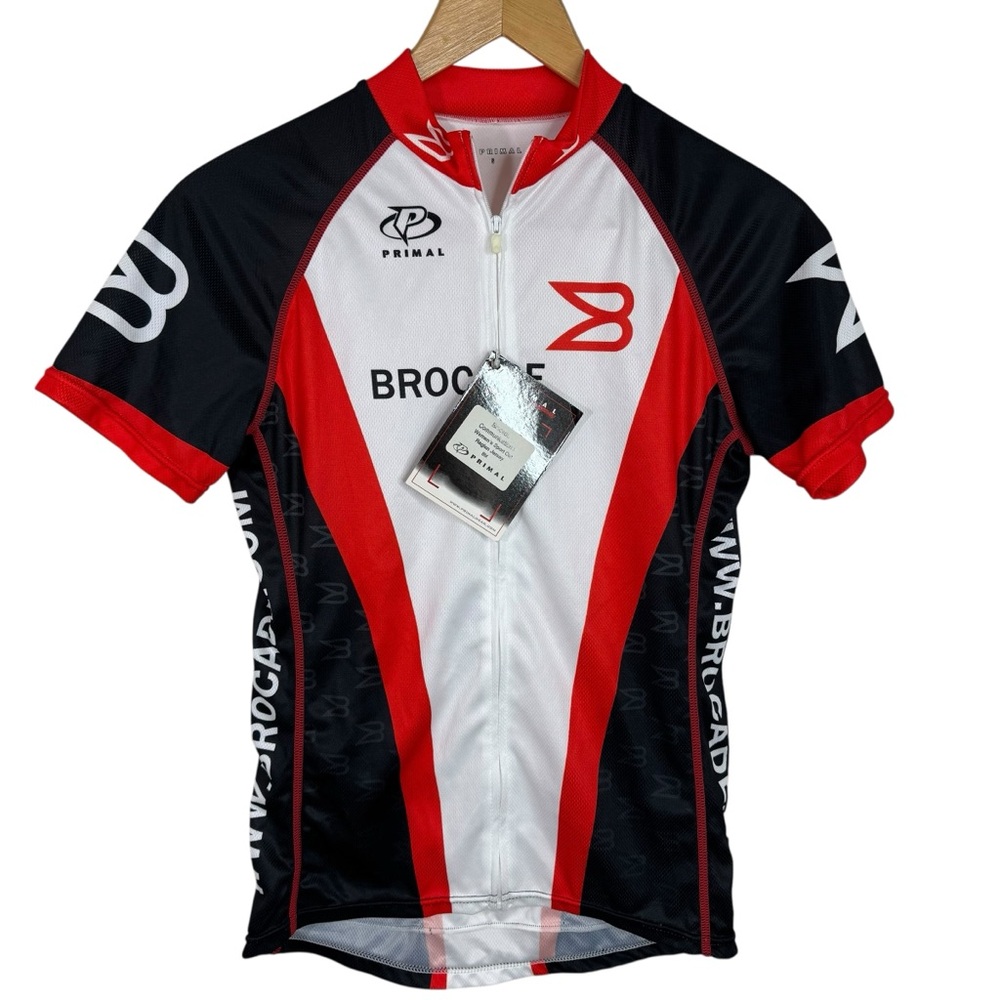 Primal‎ Brocade Communications Raglan Jersey Cycling Sz Small Sport Cut Full Zip